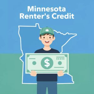 Illustration representing Minnesota renters receiving property tax refunds up to $2,720 through the Renter's Credit program